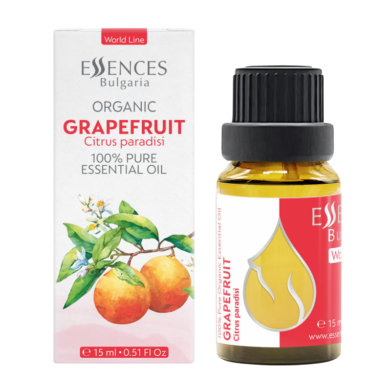 Organic Grapefruit - 100% pure and natural essential oil (15ml)