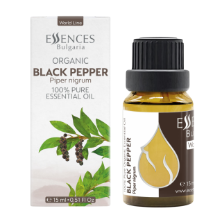 Organic Black Pepper - 100% pure and natural essential oil (15ml)