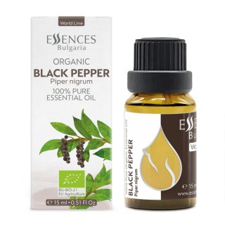 Organic Black Pepper - 100% pure and natural essential oil (15ml)