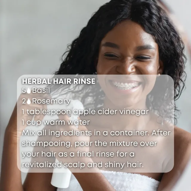 Essences bulgaria basil essential oil hair rinse