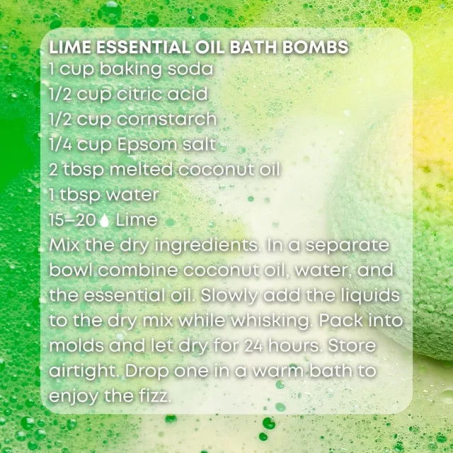 Essences bulgaria lime essential oil bath bomb
