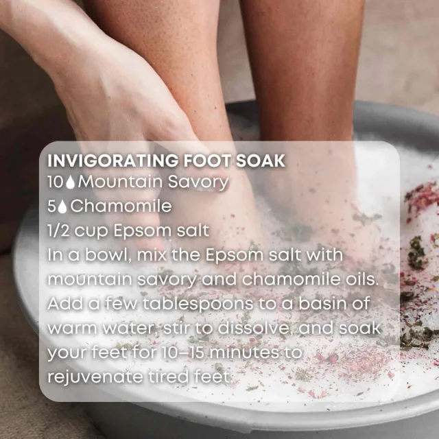 Essences bulgaria mountain savory essential oil foot soak