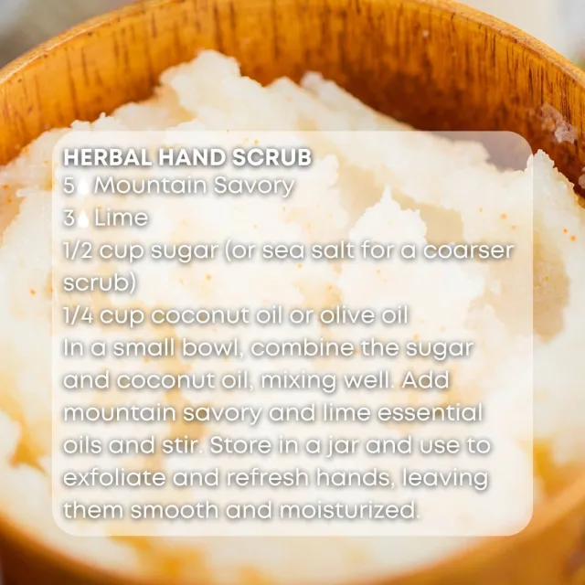 Essences bulgaria mountain savory essential oil hand scrub