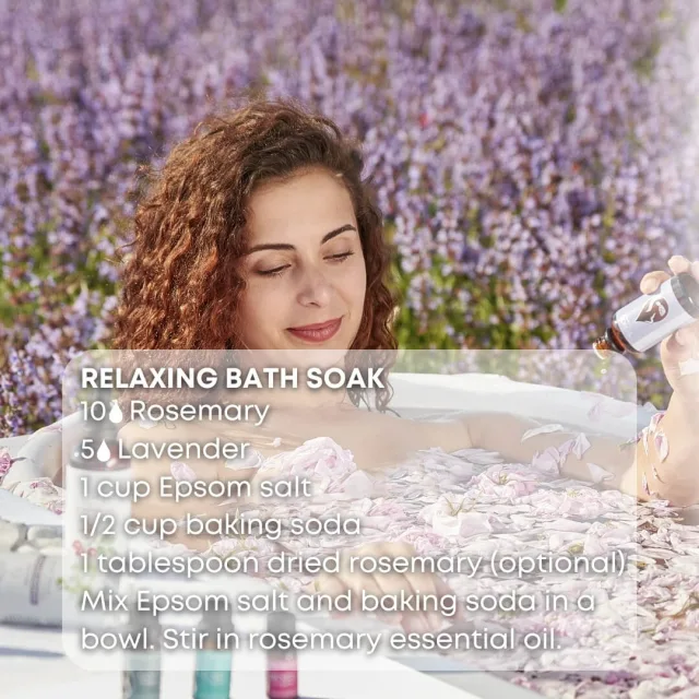 Essences bulgaria rosemary essential oil bath soak