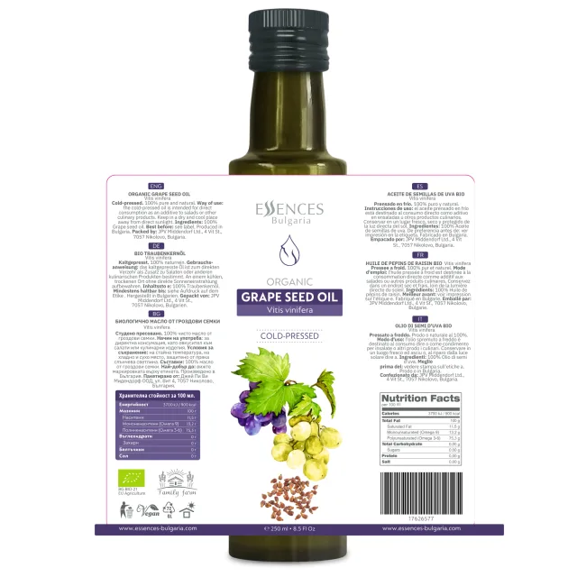Grape seed oil open label