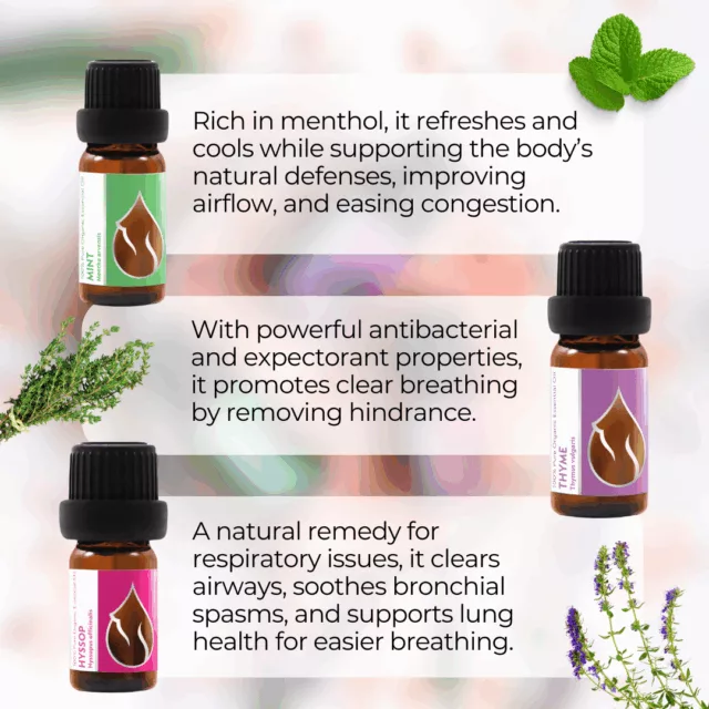 En breathe freely set infographic