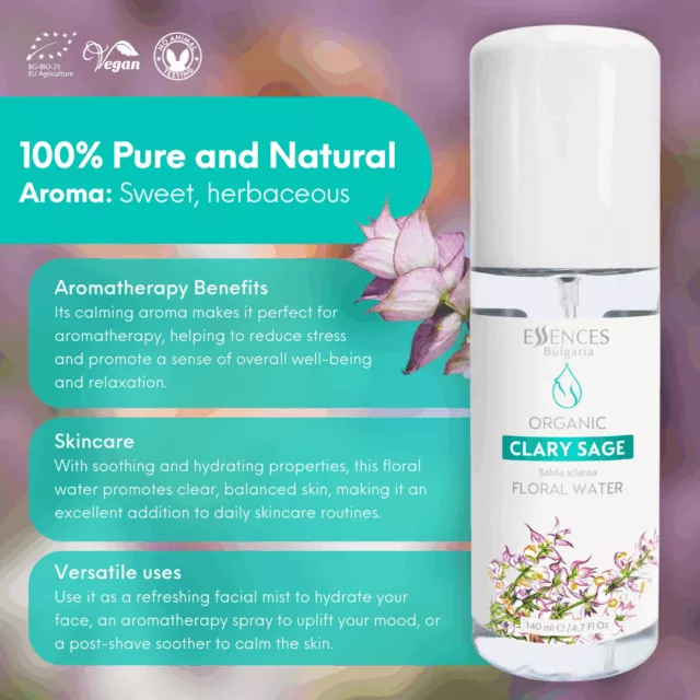 En clary sage floral water infographic 1
