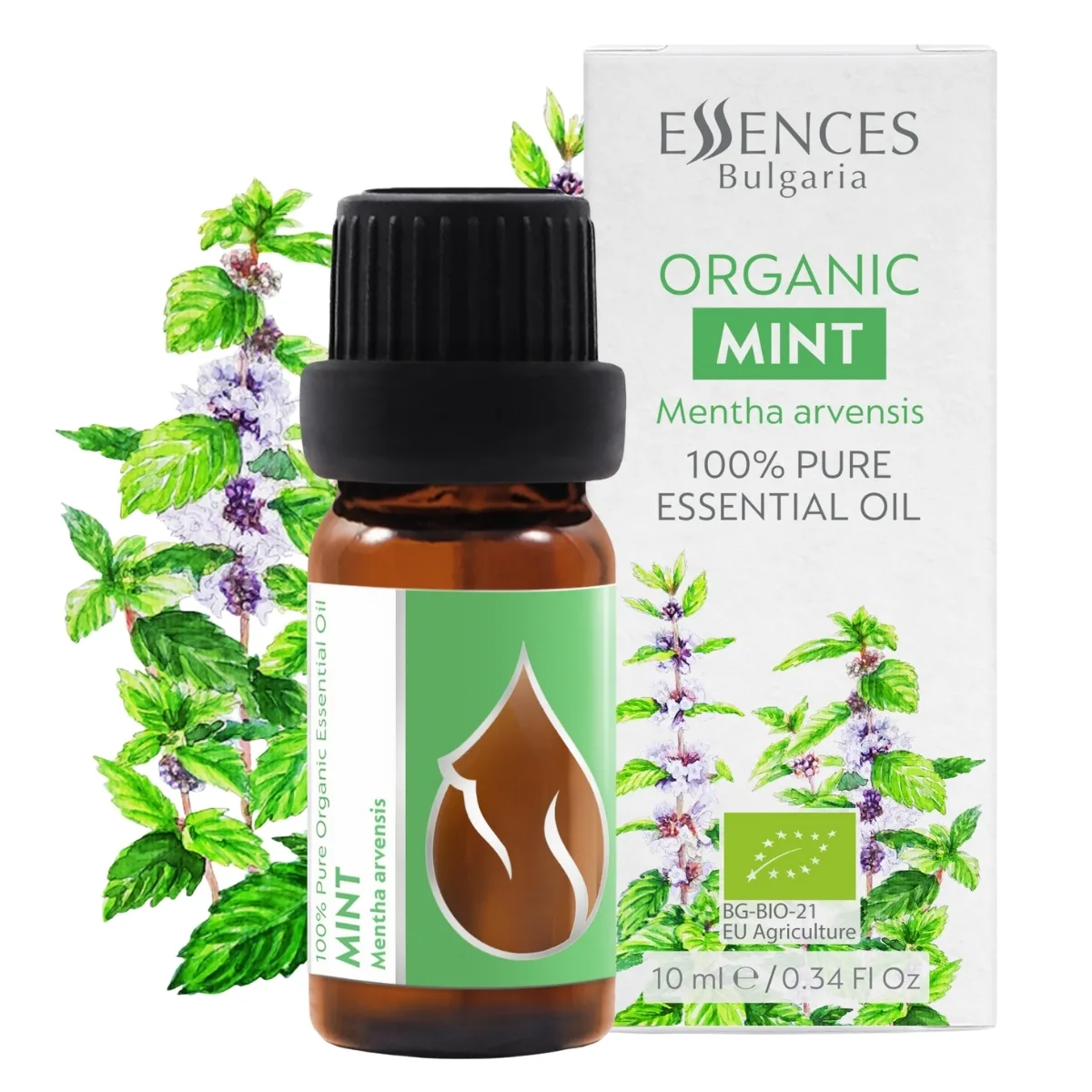 Organic Mint Essential Oil (10ml) – Essences Bulgaria