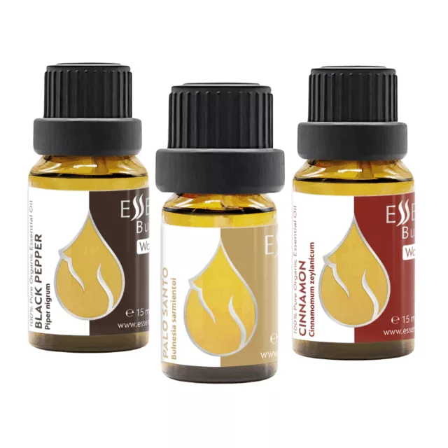Inner Peace essential oil set - Palo Santo, Cinnamon, Black Pepper