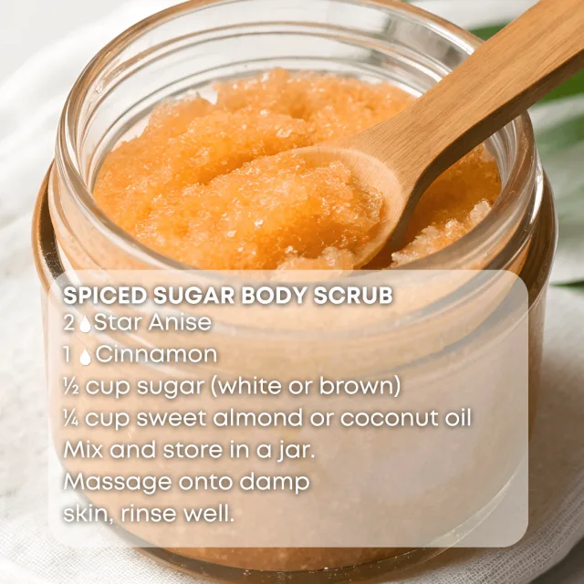 Essences bulgaria star anise essential oil body scrub