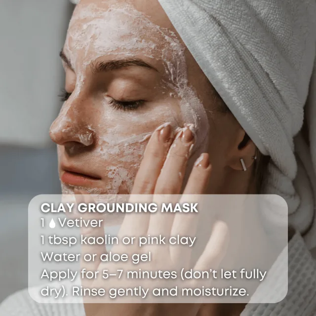 Essences bulgaria vetiver essential oil clay mask