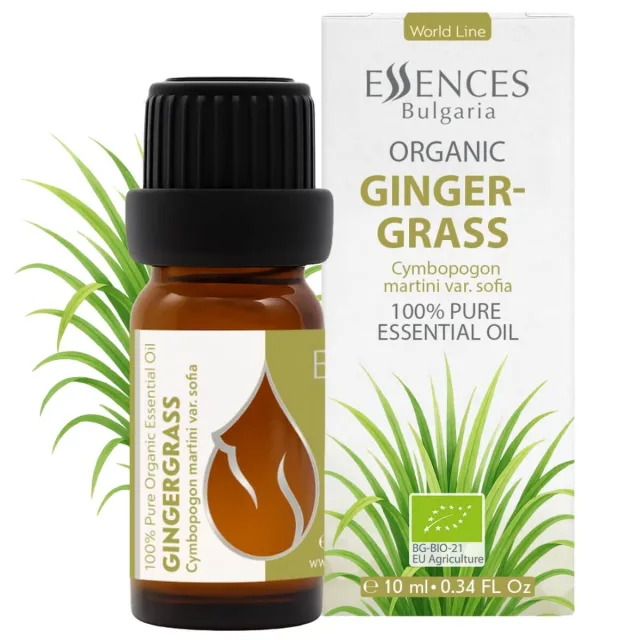 Organic ginger grass essential oil (10ml) front