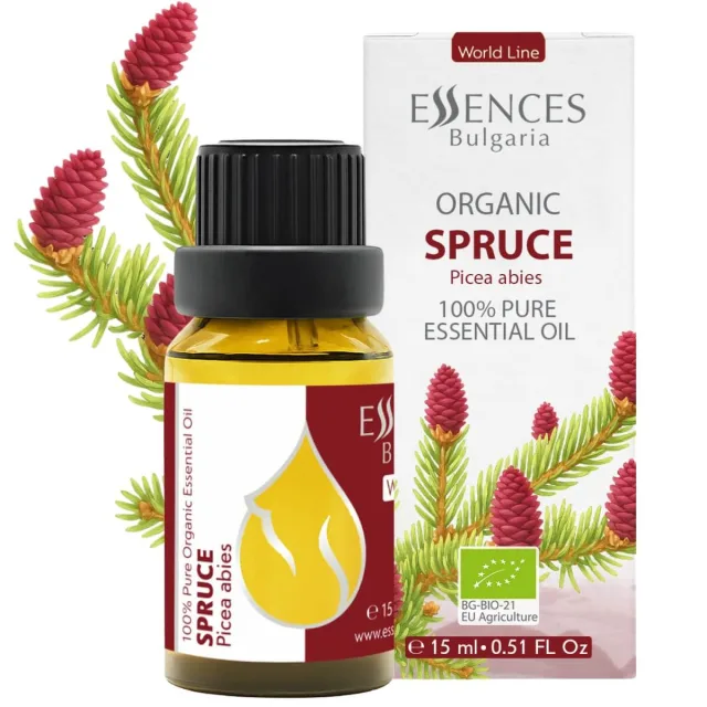 Organic norway spruce essential oil (15ml) front